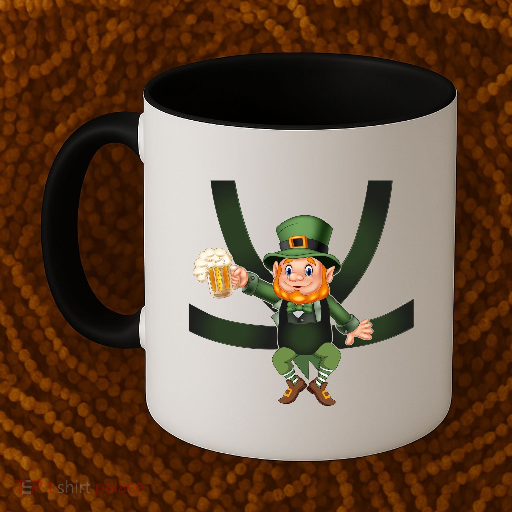 Funny St Patricks Day Leprechaun Beer In Baby Chest Carrier Coffee Mug