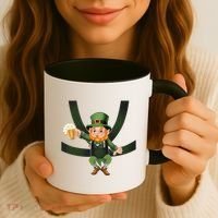 Funny St Patricks Day Leprechaun Beer In Baby Chest Carrier Coffee Mug thumb 3