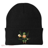 Funny St Patricks Day Leprechaun Beer In Baby Chest Carrier Beanie thumb 0