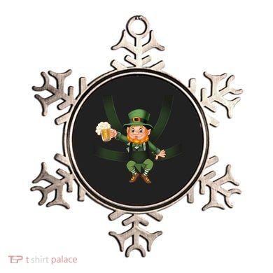 Funny St Patricks Day Leprechaun Beer In Baby Chest Carrier Ornament