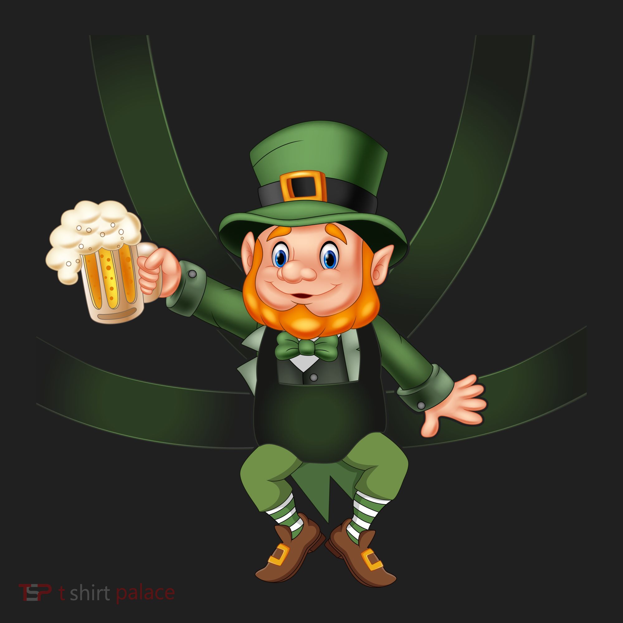 Funny St Patricks Day Leprechaun Beer In Baby Chest Carrier Golf Towel