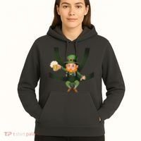 Funny St Patricks Day Leprechaun Beer In Baby Chest Carrier Hoodie thumb 5