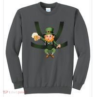 Funny St Patricks Day Leprechaun Beer In Baby Chest Carrier Sweatshirt thumb 0