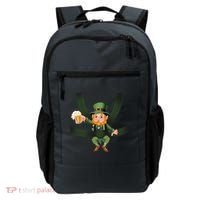 Funny St Patricks Day Leprechaun Beer In Baby Chest Carrier Backpack thumb 0