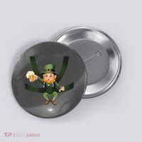 Funny St Patricks Day Leprechaun Beer In Baby Chest Carrier Button thumb 0