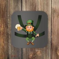 Funny St Patricks Day Leprechaun Beer In Baby Chest Carrier Coaster thumb 0