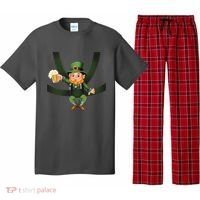Funny St Patricks Day Leprechaun Beer In Baby Chest Carrier Pajama Set thumb 0