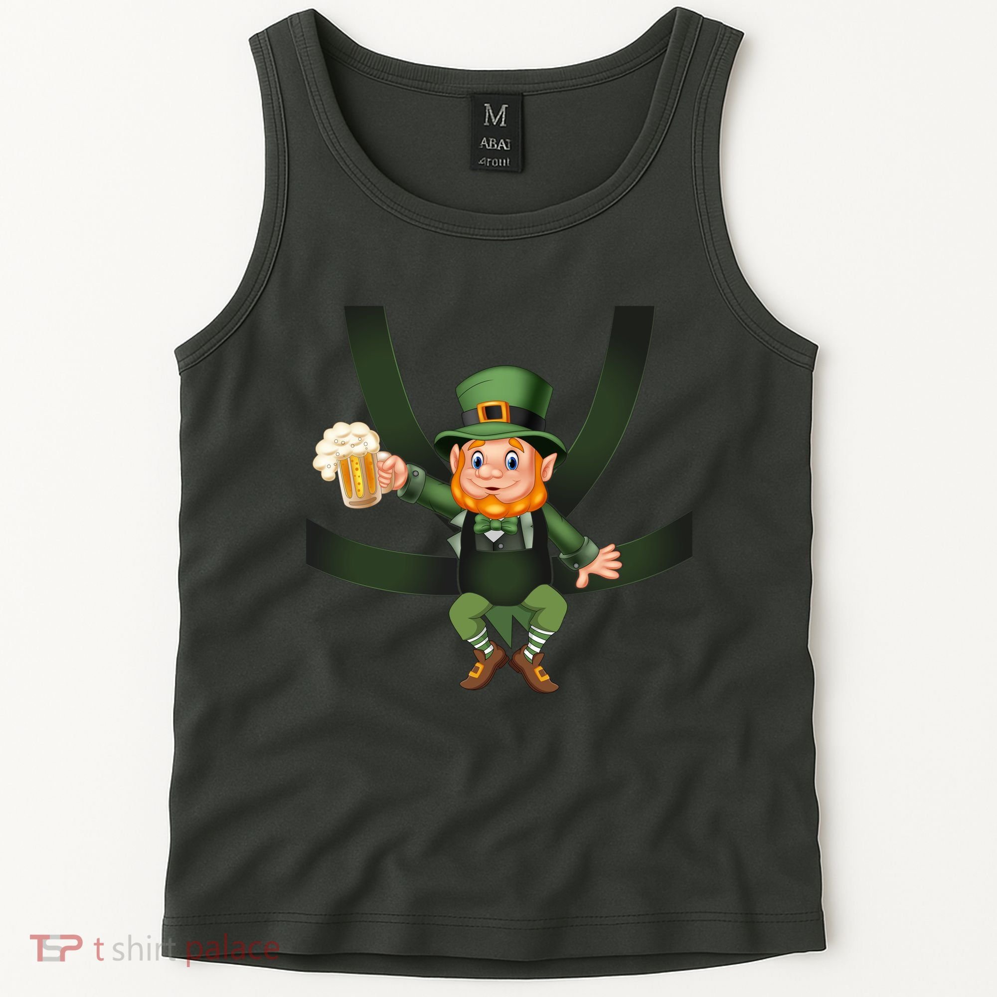 Funny St Patricks Day Leprechaun Beer In Baby Chest Carrier Tank Top