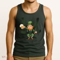 Funny St Patricks Day Leprechaun Beer In Baby Chest Carrier Tank Top thumb 3