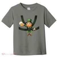 Funny St Patricks Day Leprechaun Beer In Baby Chest Carrier Toddler T-Shirt thumb 0