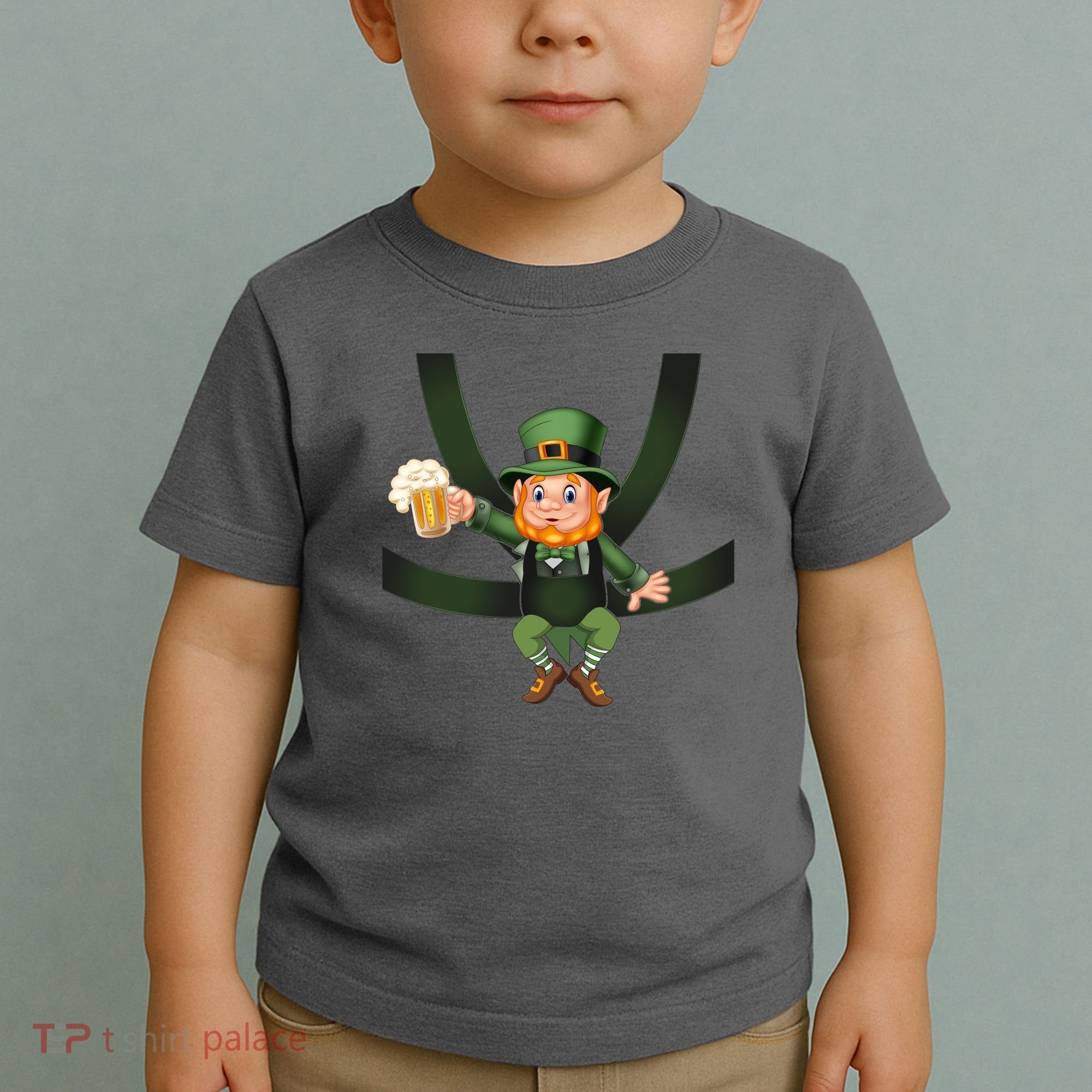 Funny St Patricks Day Leprechaun Beer In Baby Chest Carrier Toddler T-Shirt