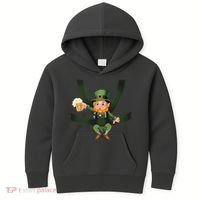 Funny St Patricks Day Leprechaun Beer In Baby Chest Carrier Kids Hoodie thumb 0