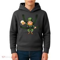 Funny St Patricks Day Leprechaun Beer In Baby Chest Carrier Kids Hoodie thumb 4