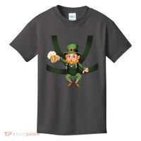 Funny St Patricks Day Leprechaun Beer In Baby Chest Carrier Kids T-Shirt thumb 0