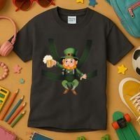 Funny St Patricks Day Leprechaun Beer In Baby Chest Carrier Kids T-Shirt thumb 3