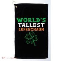 Funny Saint Patrick's Day Worlds Tallest Leprechaun Funny Golf Towel thumb 0