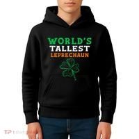 Funny Saint Patrick's Day Worlds Tallest Leprechaun Funny Kids Hoodie thumb 4