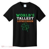 Funny Saint Patrick's Day Worlds Tallest Leprechaun Funny Kids T-Shirt thumb 0