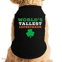 Funny Saint Patrick's Day Worlds Tallest Leprechaun Doggie Tank thumb 0
