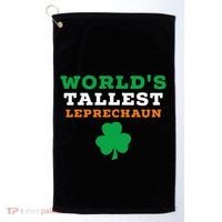 Funny Saint Patrick's Day Worlds Tallest Leprechaun Golf Towel thumb 0