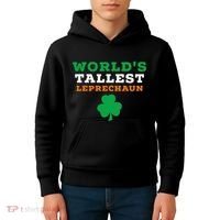 Funny Saint Patrick's Day Worlds Tallest Leprechaun Kids Hoodie thumb 4