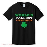 Funny Saint Patrick's Day Worlds Tallest Leprechaun Kids T-Shirt thumb 0