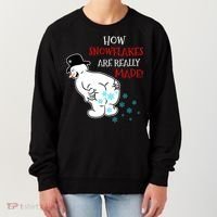 Funny Snowman Poop How Snowflake Are Really Made Christmas Women's Sweatshirt thumb 0