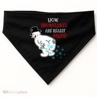 Funny Snowman Poop How Snowflake Are Really Made Christmas USA-Made Doggie Bandana thumb 0