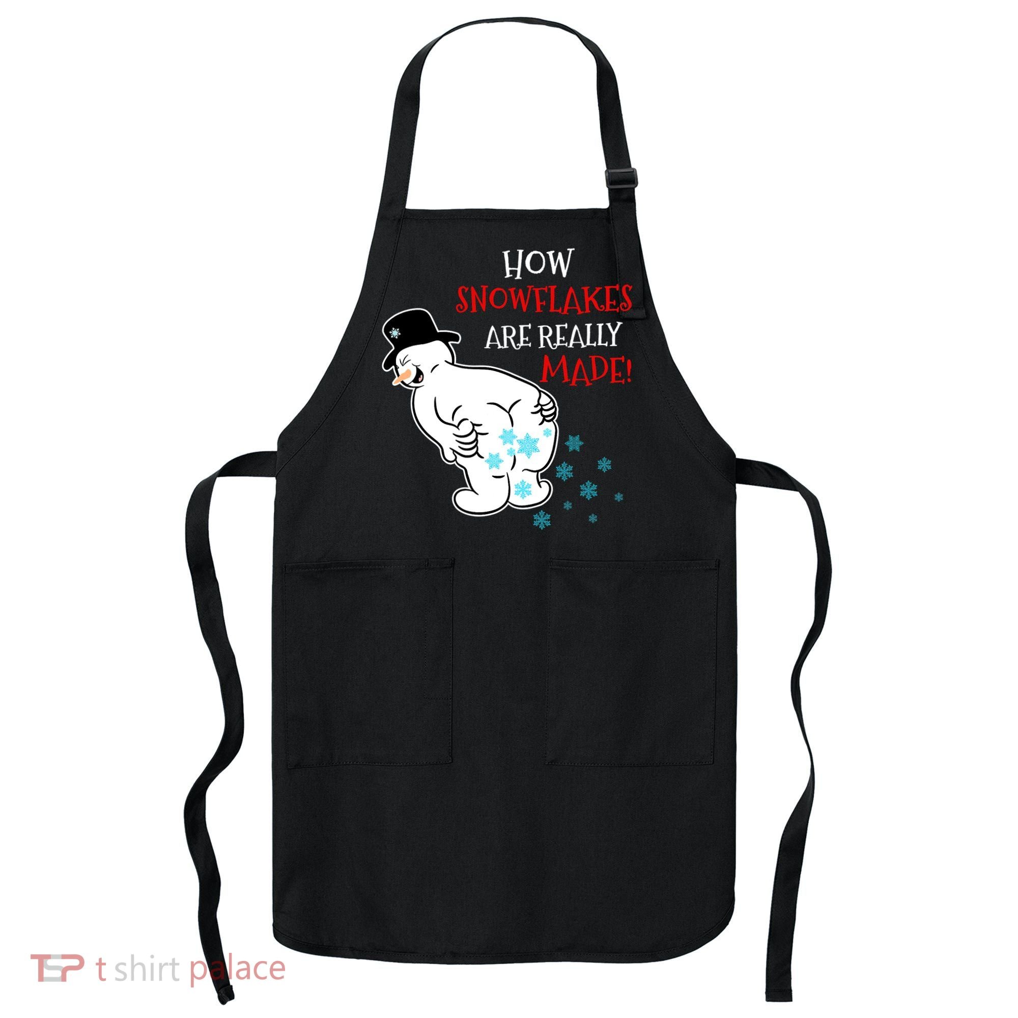 Funny Snowman Poop How Snowflake Are Really Made Christmas Apron