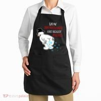 Funny Snowman Poop How Snowflake Are Really Made Christmas Apron thumb 2