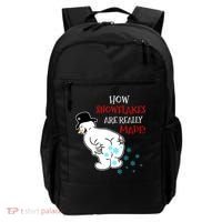 Funny Snowman Poop How Snowflake Are Really Made Christmas Backpack thumb 0