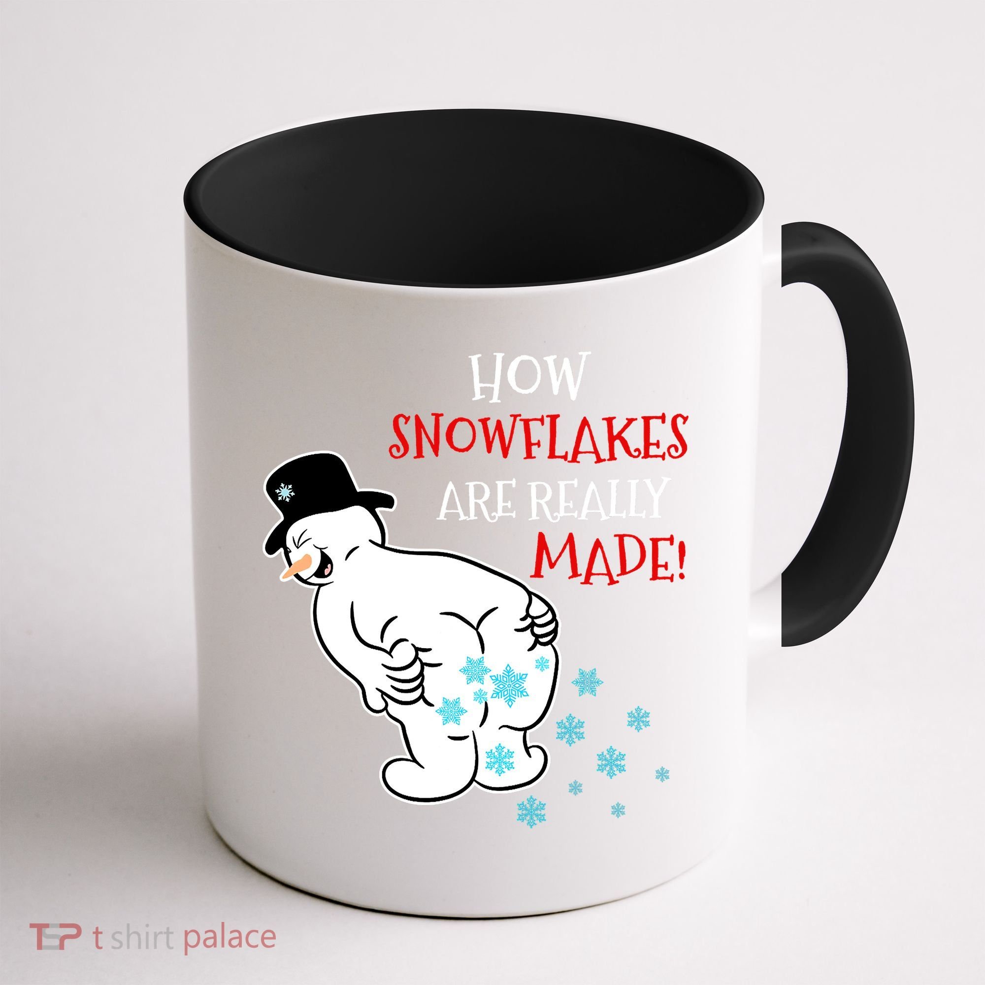 Funny Snowman Poop How Snowflake Are Really Made Christmas Coffee Mug