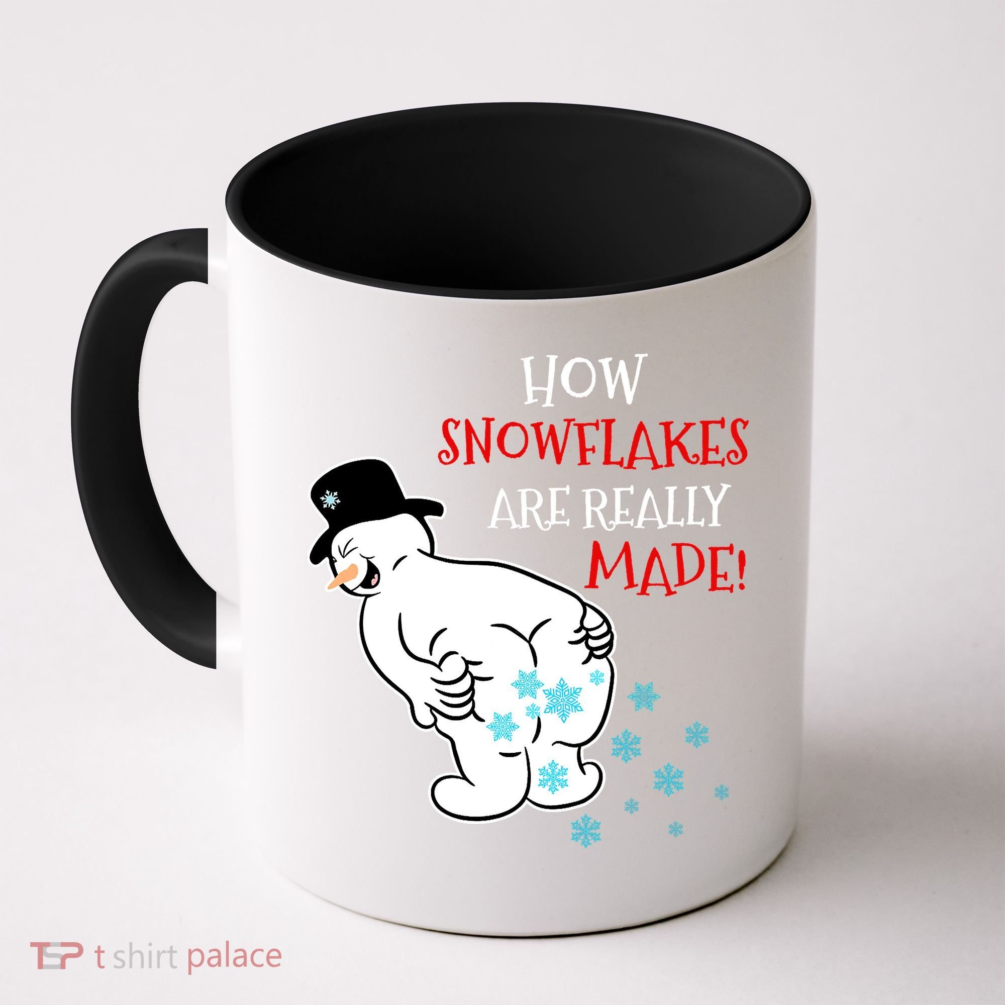 Funny Snowman Poop How Snowflake Are Really Made Christmas Coffee Mug
