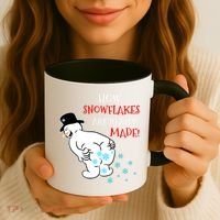 Funny Snowman Poop How Snowflake Are Really Made Christmas Coffee Mug thumb 3