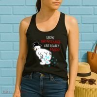 Funny Snowman Poop How Snowflake Are Really Made Christmas Women's Tank Top thumb 2