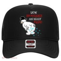 Funny Snowman Poop How Snowflake Are Really Made Christmas Hat thumb 0