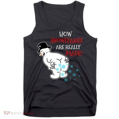 Funny Snowman Poop How Snowflake Are Really Made Christmas Tank Top
