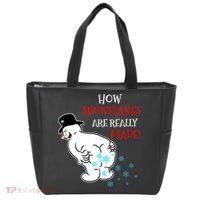 Funny Snowman Poop How Snowflake Are Really Made Christmas Tote Bag thumb 0