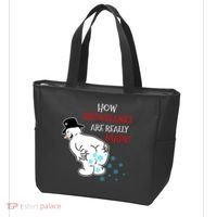 Funny Snowman Poop How Snowflake Are Really Made Christmas Tote Bag thumb 3