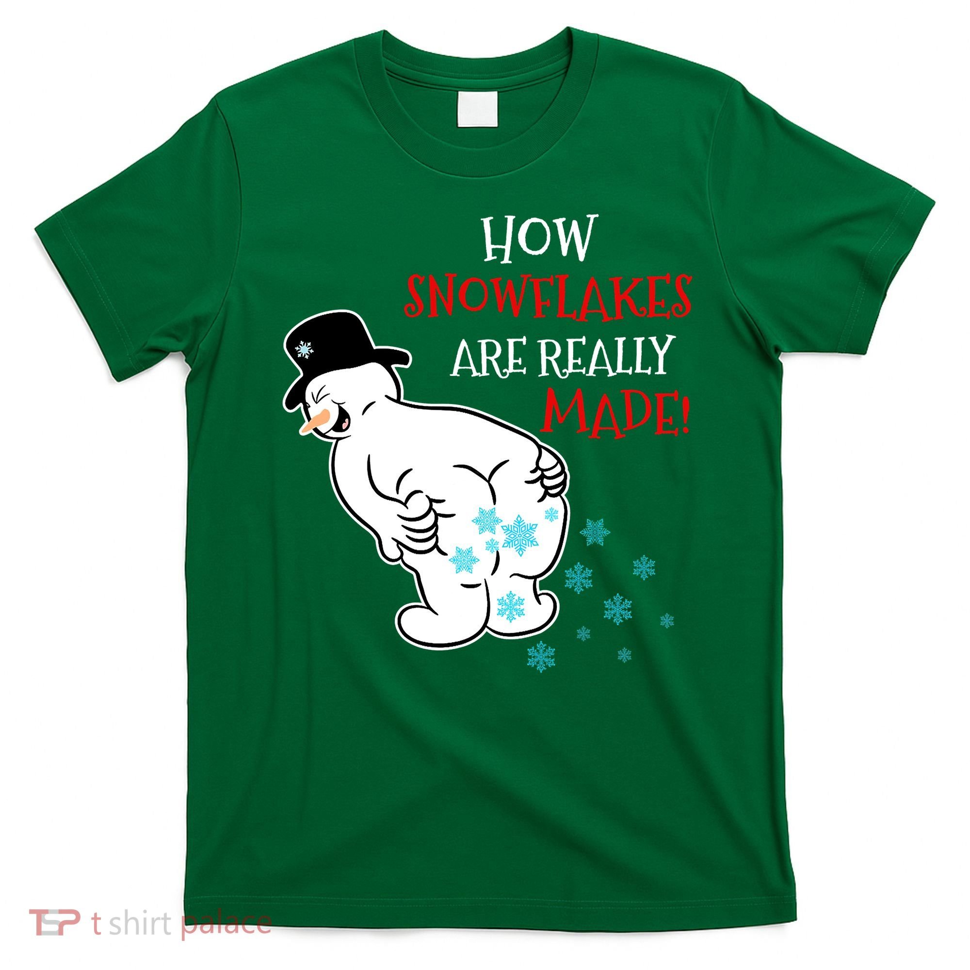 Funny Snowman Poop How Snowflake Are Really Made Christmas T-Shirt