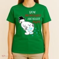 Funny Snowman Poop How Snowflake Are Really Made Christmas T-Shirt thumb 4