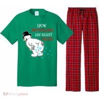 Funny Snowman Poop How Snowflake Are Really Made Christmas Pajama Set thumb 0