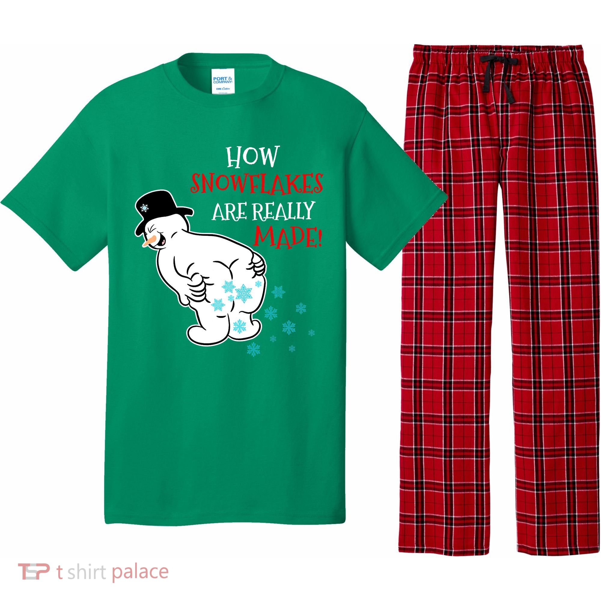 Funny Snowman Poop How Snowflake Are Really Made Christmas Pajama Set