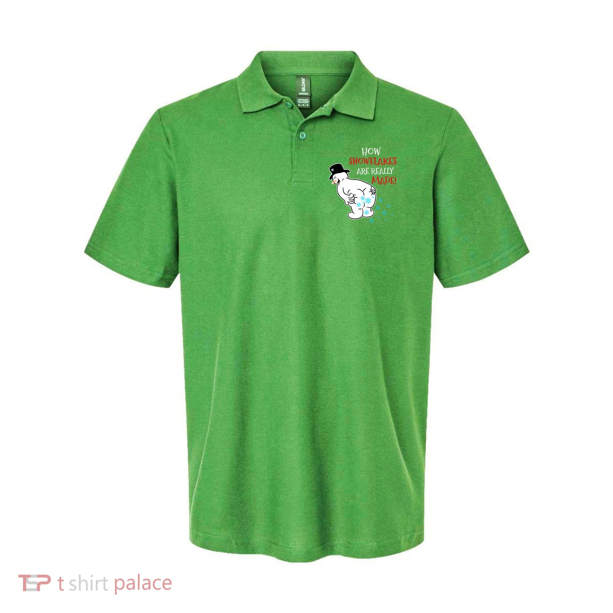 Funny Snowman Poop How Snowflake Are Really Made Christmas Polo