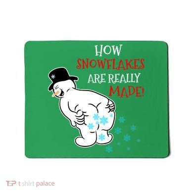 Funny Snowman Poop How Snowflake Are Really Made Christmas Mousepad