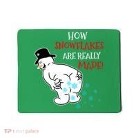 Funny Snowman Poop How Snowflake Are Really Made Christmas Mousepad thumb 0