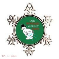 Funny Snowman Poop How Snowflake Are Really Made Christmas Ornament thumb 0