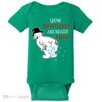 Funny Snowman Poop How Snowflake Are Really Made Christmas Baby Bodysuit thumb 0