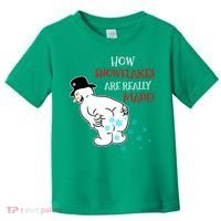 Funny Snowman Poop How Snowflake Are Really Made Christmas Toddler T-Shirt thumb 0