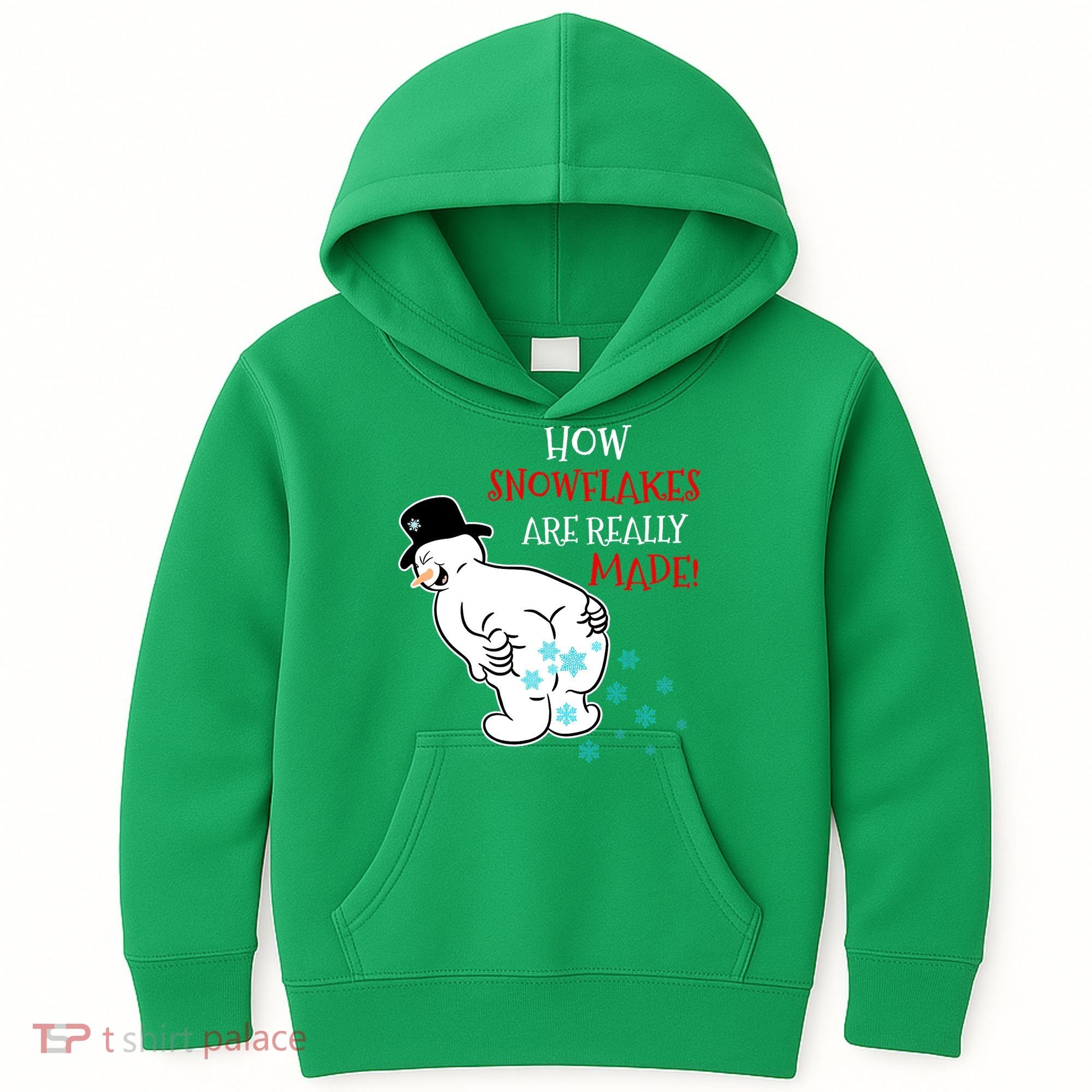 Funny Snowman Poop How Snowflake Are Really Made Christmas Kids Hoodie